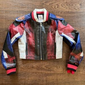 Disney Descendants Jacket Kids 5/6 Bomber Mal Evie Uma Isle of the Lost